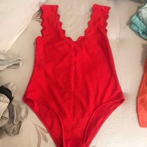 A red one piece!